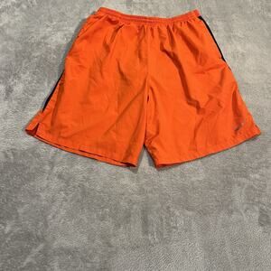 Nike 8.5" Running Shorts Mens XL Orange Swoosh Lined Athletic Shorts
